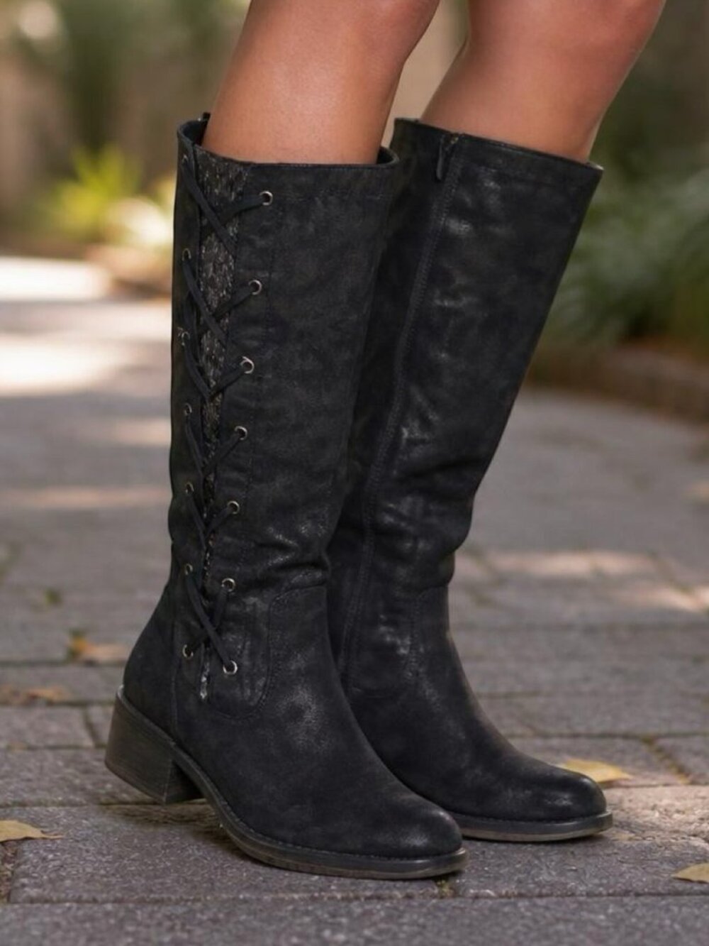 SO Hemlock Black Knee-High Riding Boots